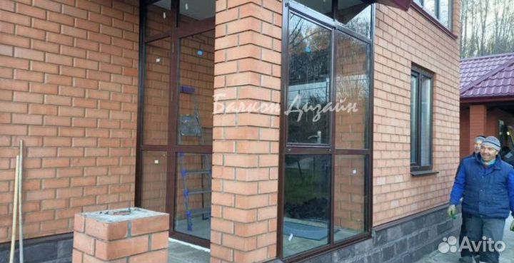 Входная группа алюминия, остекление терассы