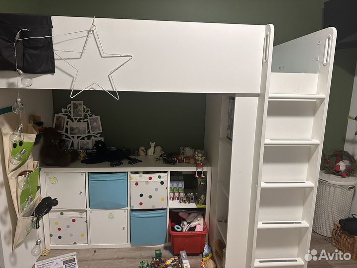 Кровать - чердак с письменным столом IKEA