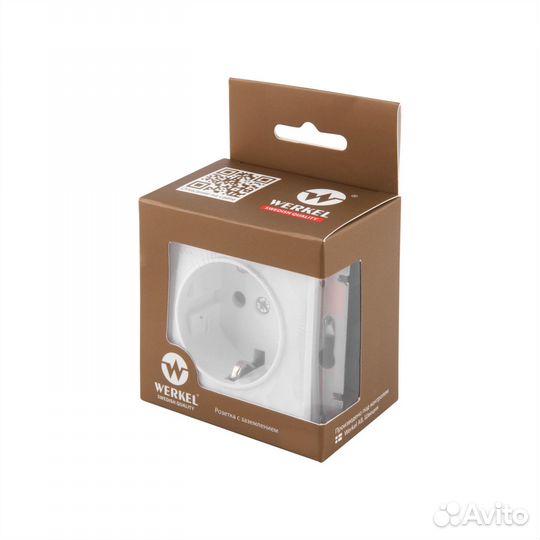 Розетка встраиваемая Hammer с заземлением цвет бел