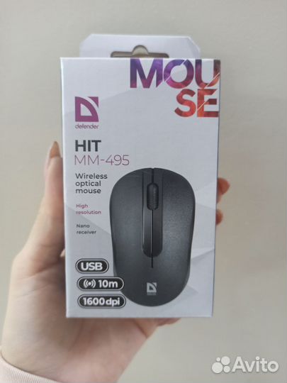 Мышь беспроводная Defender Hit MM-495 Black