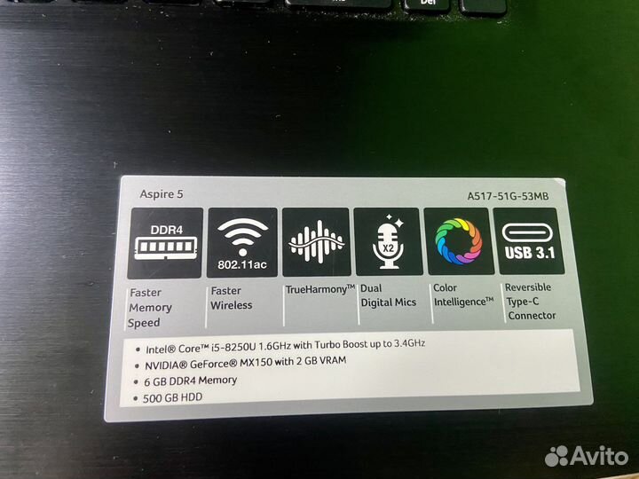 Acer Aspire A517-51G-53MB Игровой