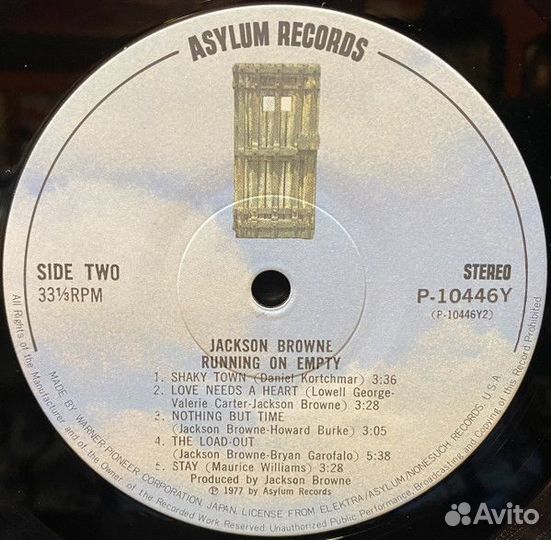 LP.Jackson Browne – Running On Empty - 1977