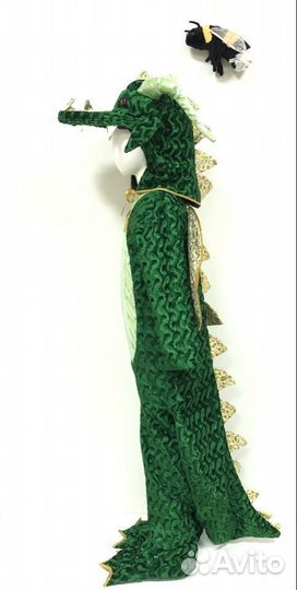 Карнавальный костюм Дракон зеленый размер 32