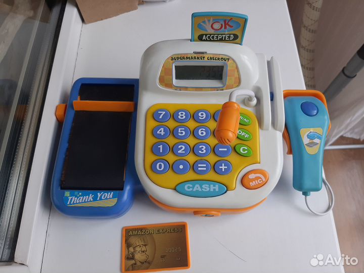 Детские игрушки касса-калькулятор