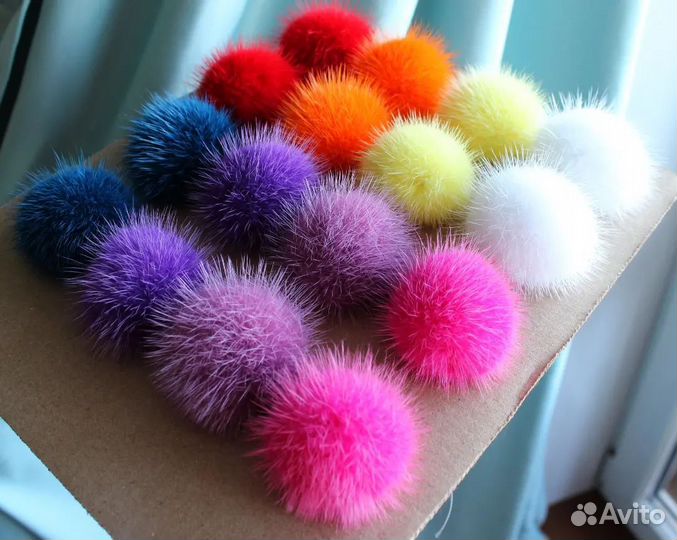 Помпоны из норки