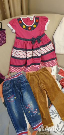 Вещи пакетом на девочку 104 110