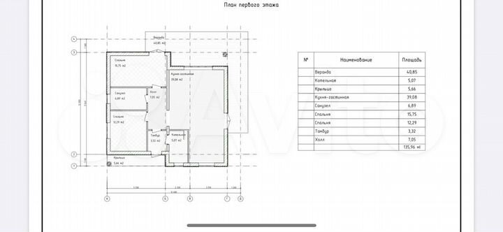 Дом 100 м² на участке 9 сот.