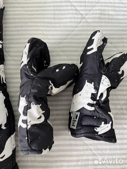 Зимний конверт в коляску leokid+муфты