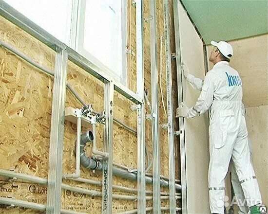 Шпаклевка стен потолка,полная отделка