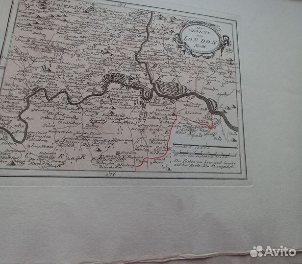 Старая карта Лондона 1789 фон Рейли