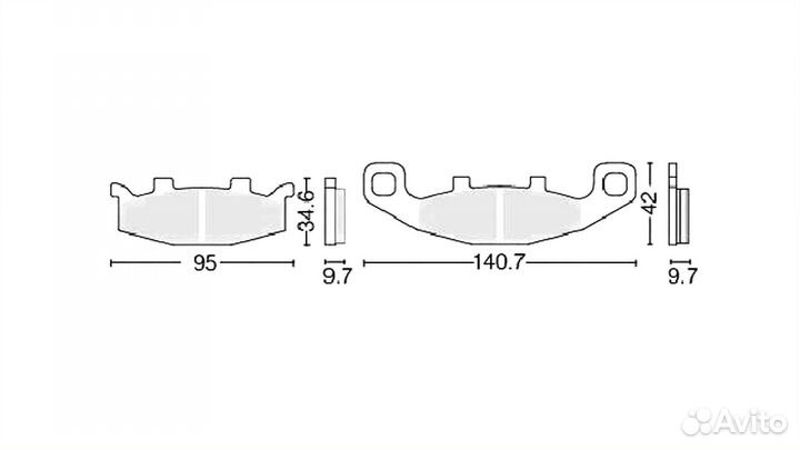 Колодки тормозные дисковые #16 X-tech (semi-metall
