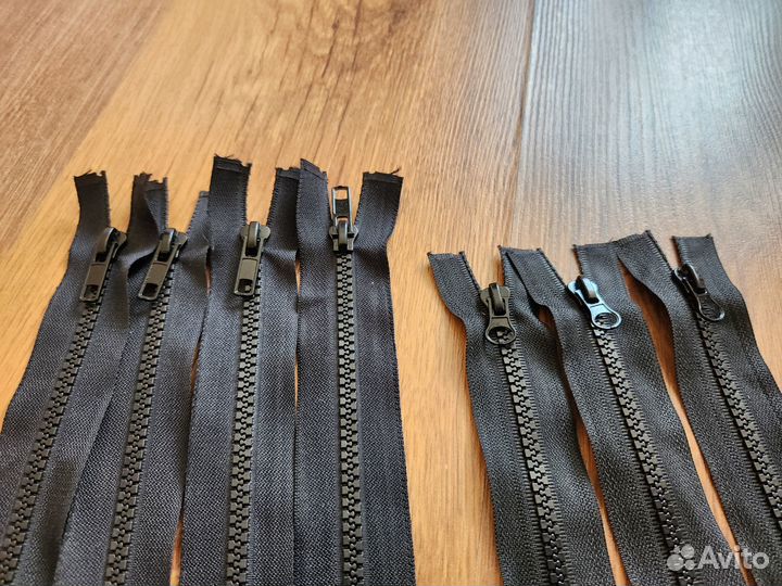 Молнии черные для одежды, обуви и сумок