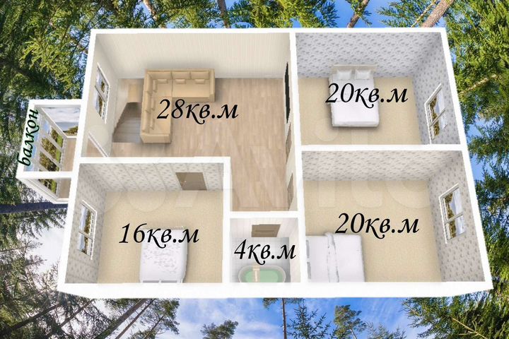 Коттедж 177 м² на участке 17,8 сот.