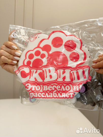 Самый большой сквиш таба лапка подарочный