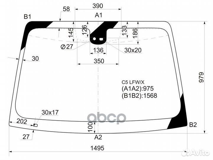 Стекло лобовое + дд citroen C5 HBK/WGN 01-04 c5