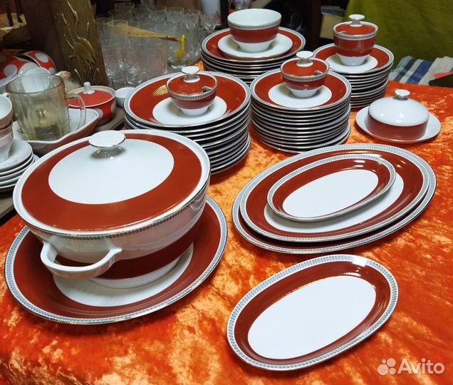 Столовый Сервиз ГДР Кольдиц.Koldiz 59 предметов