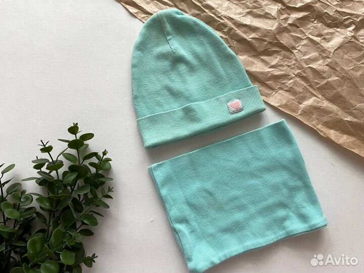 Шапка и снуд для девочки 46 50