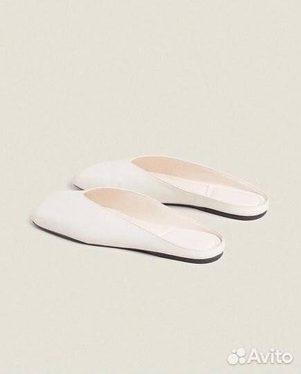 Кожаные тапки мюли Zara home