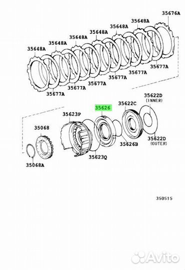 Кольцо муфты АКПП