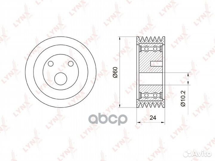 Ролик натяжной приводного ремня PB5039 lynxauto
