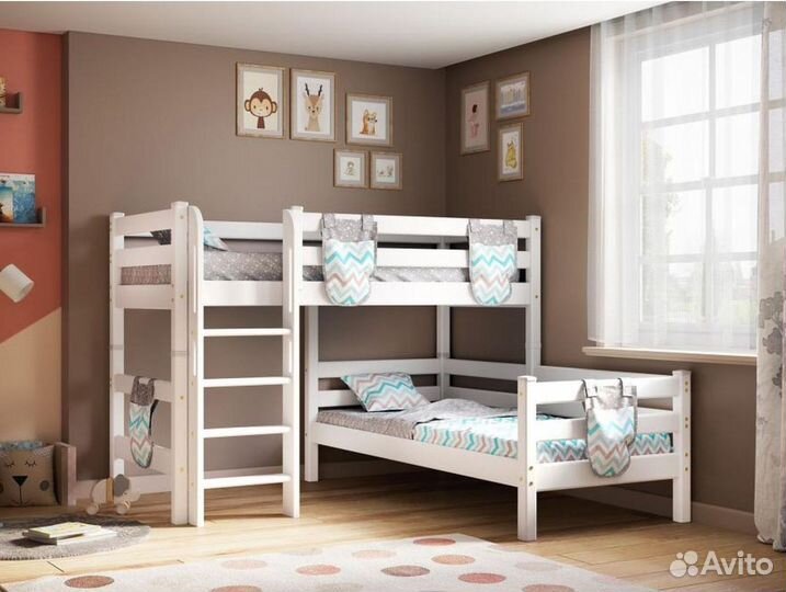 Детская кровать угловая 