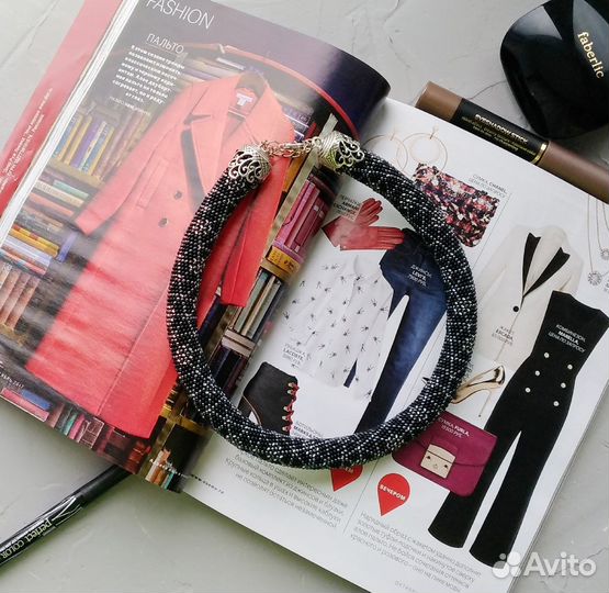 Колье жгут из бисера Ручная работа