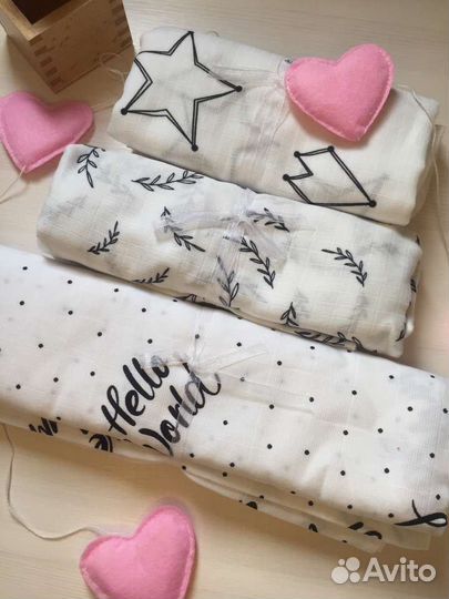 Муслиновые пеленки новые