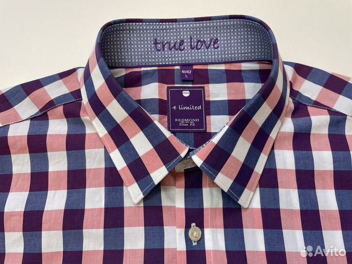 Рубашка мужская Redmond(Slim) оригинал L(41/42)