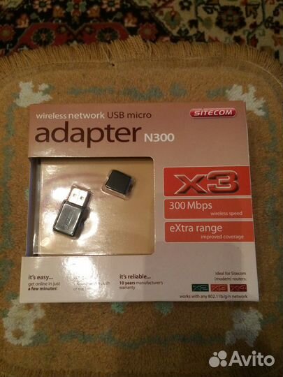 Сетевой адаптер Sitecom N300 X3 micro 300Мбит USB