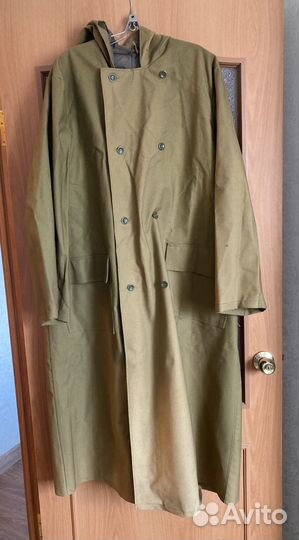 Плащ мужской брезентовый прорезиненный СССР