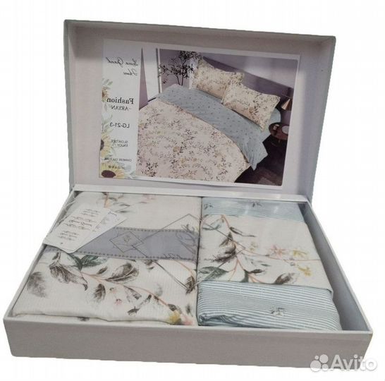 Постельное белье евро с готовым одеялом