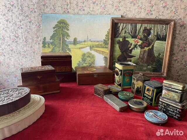 Шкатулки. Банки жестяные СССР