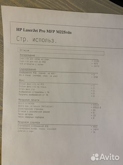 Мфу hp Laser Jet Pro mfp m225rdn
