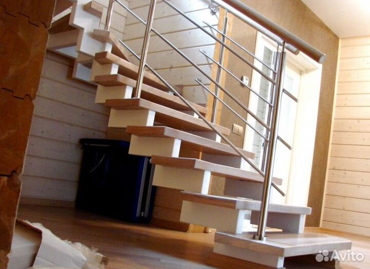 Обшивка ступеней Ясенем