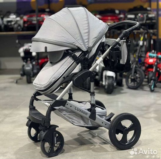 Новая коляска 3в1 Luxmom 558 (серый)