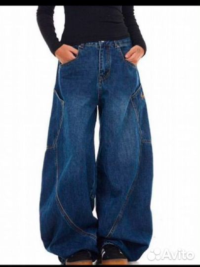 Джинсы y2k широкие