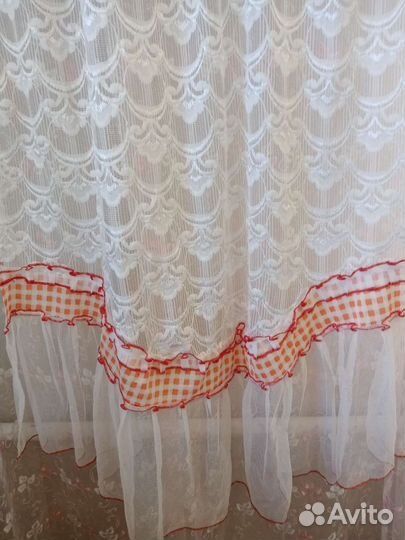 Штора тюлевая для кухни