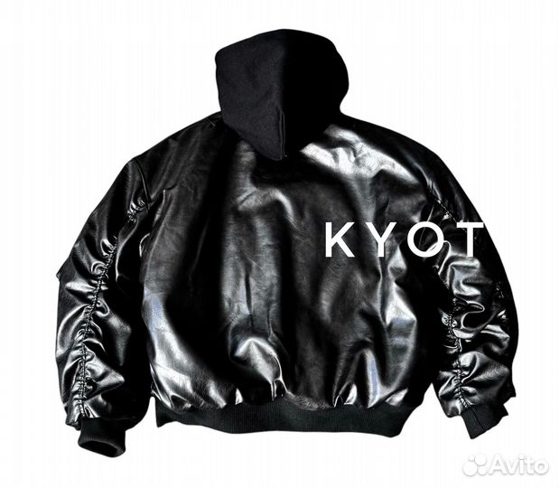 Кожаный бомбер Balenciaga type