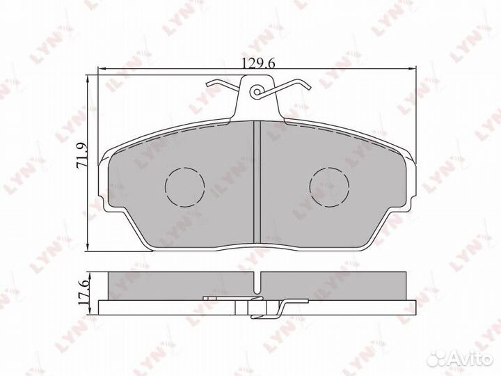 Тормозные колодки передние lynxauto BD-4604