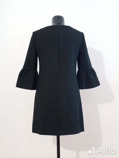 Новое чёрное платье с воланами Zara