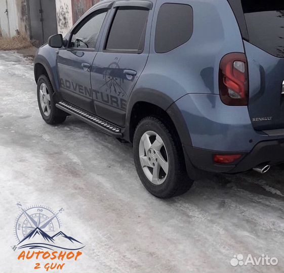 Пороги Рено Дастер «Эстонец» (чёрные)