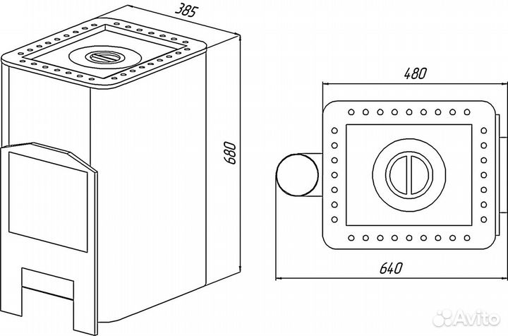 Отопительная печь Варвара Уют 1