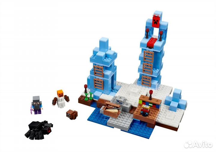 Конструктор 10621 Майнкрафт Ледяные шипы 464дет