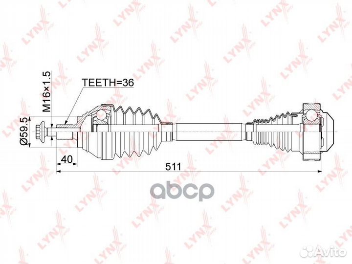 Привод в сборе L audi A3 1.8 12, skoda Octavi
