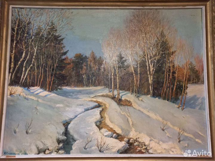 Картина маслом на холсте пейзаж 