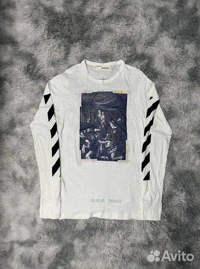 Лонгслив Off White оригинал белый