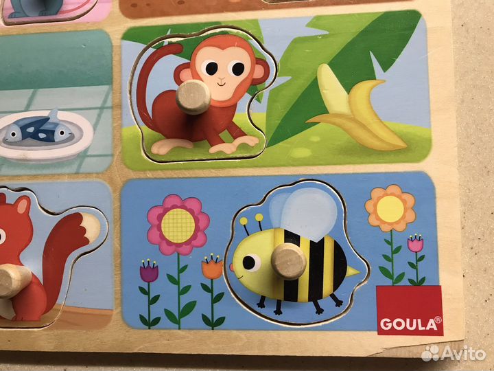 Рамка-вкладыш Кто что ест Goula + рамка Транспорт