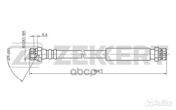 Шланг тормозной Vag/Zekkert BS9009 Zekkert