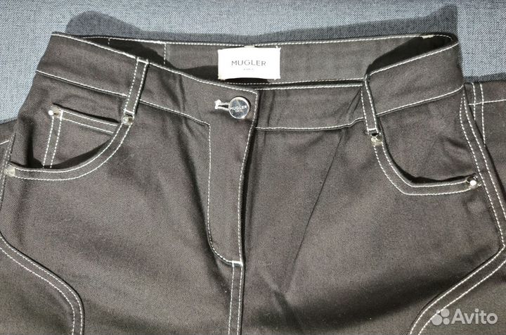 Джинсы Mugler Paris, XS, Оригинал, Чёрные