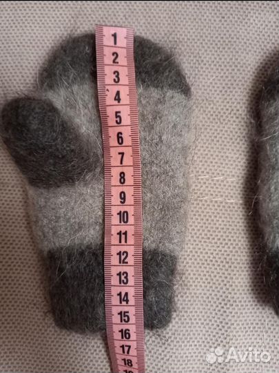 Варежки из натуральной шерсти